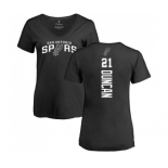 NBA Women's Nike San Antonio Spurs #21 Tim Duncan Black Backer T-Shirt