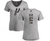 NBA Women's Nike San Antonio Spurs #22 Rudy Gay Ash Backer T-Shirt