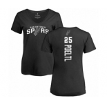 NBA Women's Nike San Antonio Spurs #25 Jakob Poeltl Black Backer T-Shirt