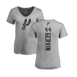 NBA Women's Nike San Antonio Spurs #44 George Gervin Ash Backer T-Shirt