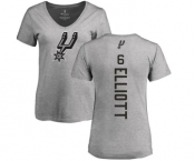 NBA Women's Nike San Antonio Spurs #6 Sean Elliott Ash Backer T-Shirt