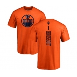 NHL Adidas Edmonton Oilers #1 Laurent Brossoit Orange One Color Backer T-Shirt