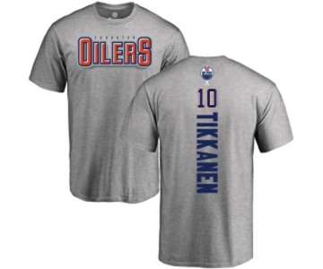 NHL Adidas Edmonton Oilers #10 Esa Tikkanen Ash Backer T-Shirt