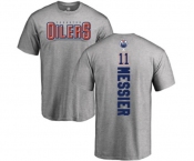 NHL Adidas Edmonton Oilers #11 Mark Messier Ash Backer T-Shirt