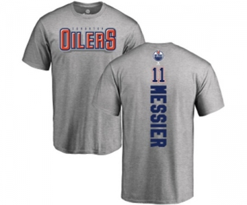 NHL Adidas Edmonton Oilers #11 Mark Messier Ash Backer T-Shirt