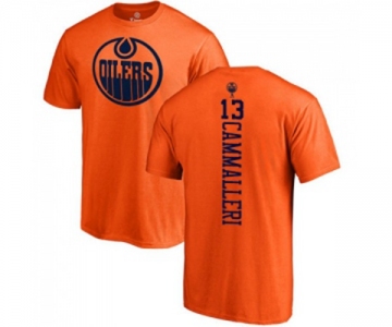 NHL Adidas Edmonton Oilers #13 Mike Cammalleri Orange One Color Backer T-Shirt