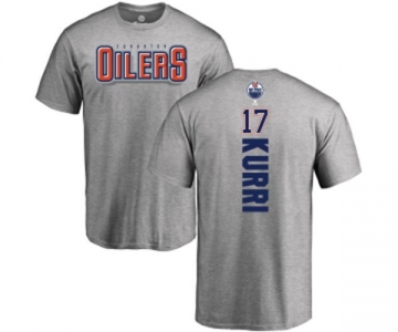 NHL Adidas Edmonton Oilers #17 Jari Kurri Ash Backer T-Shirt