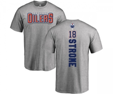 NHL Adidas Edmonton Oilers #18 Ryan Strome Ash Backer T-Shirt