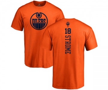 NHL Adidas Edmonton Oilers #18 Ryan Strome Orange One Color Backer T-Shirt