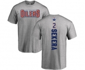 NHL Adidas Edmonton Oilers #2 Andrej Sekera Ash Backer T-Shirt