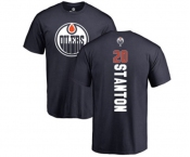 NHL Adidas Edmonton Oilers #20 Ryan Stanton Navy Blue Backer T-Shirt