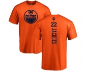 NHL Adidas Edmonton Oilers #22 Jean-Francois Jacques Orange One Color Backer T-Shirt