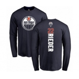 NHL Adidas Edmonton Oilers #22 Tobias Rieder Navy Blue Backer Long Sleeve T-Shirt