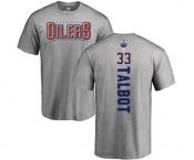 NHL Adidas Edmonton Oilers #33 Cam Talbot Ash Backer T-Shirt