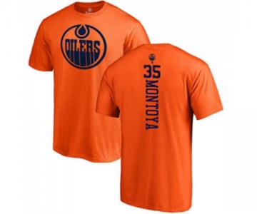 NHL Adidas Edmonton Oilers #35 Al Montoya Orange One Color Backer T-Shirt