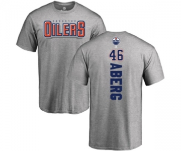 NHL Adidas Edmonton Oilers #46 Pontus Aberg Ash Backer T-Shirt