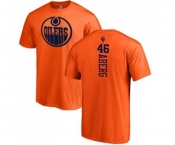 NHL Adidas Edmonton Oilers #46 Pontus Aberg Orange One Color Backer T-Shirt