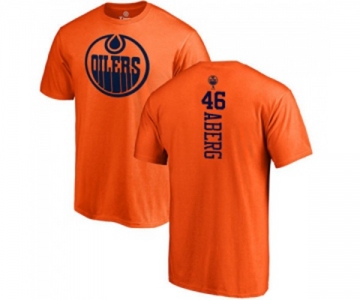 NHL Adidas Edmonton Oilers #46 Pontus Aberg Orange One Color Backer T-Shirt