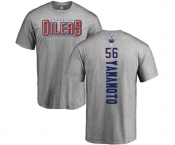 NHL Adidas Edmonton Oilers #56 Kailer Yamamoto Ash Backer T-Shirt