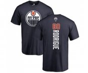 NHL Adidas Edmonton Oilers #60 Olivier Rodrigue Navy Blue Backer T-Shirt