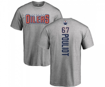 NHL Adidas Edmonton Oilers #67 Benoit Pouliot Ash Backer T-Shirt