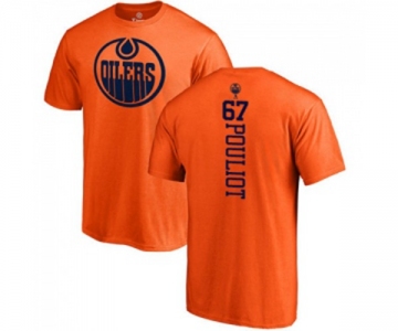 NHL Adidas Edmonton Oilers #67 Benoit Pouliot Orange One Color Backer T-Shirt