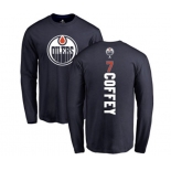 NHL Adidas Edmonton Oilers #7 Paul Coffey Navy Blue Backer Long Sleeve T-Shirt