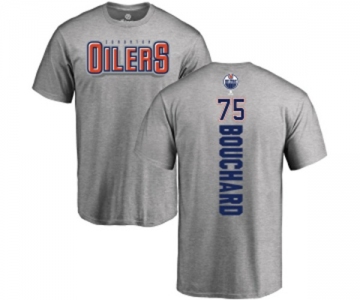 NHL Adidas Edmonton Oilers #75 Evan Bouchard Ash Backer T-Shirt