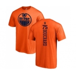 NHL Adidas Edmonton Oilers #75 Evan Bouchard Orange One Color Backer T-Shirt