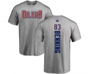 NHL Adidas Edmonton Oilers #83 Matt Benning Ash Backer T-Shirt