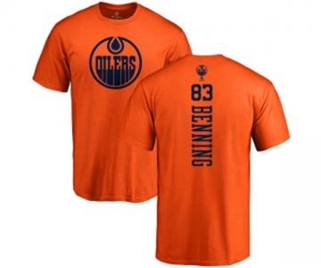 NHL Adidas Edmonton Oilers #83 Matt Benning Orange One Color Backer T-Shirt