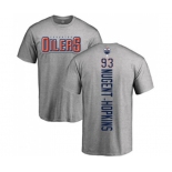 NHL Adidas Edmonton Oilers #93 Ryan Nugent-Hopkins Ash Backer T-Shirt