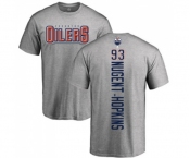 NHL Adidas Edmonton Oilers #93 Ryan Nugent-Hopkins Ash Backer T-Shirt