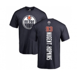 NHL Adidas Edmonton Oilers #93 Ryan Nugent-Hopkins Navy Blue Backer T-Shirt