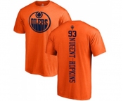 NHL Adidas Edmonton Oilers #93 Ryan Nugent-Hopkins Orange One Color Backer T-Shirt