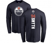 NHL Adidas Edmonton Oilers #94 Ryan Smyth Navy Blue Backer Long Sleeve T-Shirt