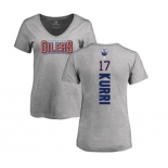 NHL Women Adidas Edmonton Oilers #17 Jari Kurri Ash Backer T-Shirt