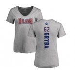 NHL Women Adidas Edmonton Oilers #62 Eric Gryba Ash Backer T-Shirt