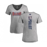 NHL Women Adidas Edmonton Oilers #67 Benoit Pouliot Ash Backer T-Shirt