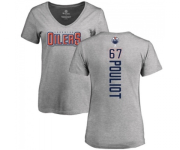 NHL Women Adidas Edmonton Oilers #67 Benoit Pouliot Ash Backer T-Shirt