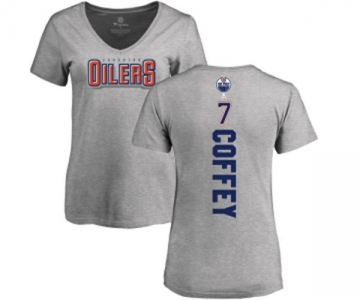 NHL Women Adidas Edmonton Oilers #7 Paul Coffey Ash Backer T-Shirt