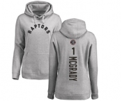 NBA Women's Nike Toronto Raptors #1 Tracy Mcgrady Ash Backer Pullover Hoodie