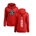 NBA Women's Nike Toronto Raptors #1 Tracy Mcgrady Red Backer Pullover Hoodie