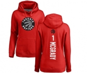 NBA Women's Nike Toronto Raptors #1 Tracy Mcgrady Red Backer Pullover Hoodie