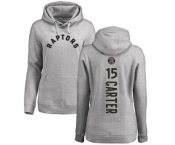 NBA Women's Nike Toronto Raptors #15 Vince Carter Ash Backer Pullover Hoodie