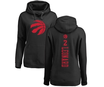 NBA Women's Nike Toronto Raptors #2 Kawhi Leonard Black One Color Backer Pullover Hoodie