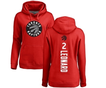 NBA Women's Nike Toronto Raptors #2 Kawhi Leonard Red Backer Pullover Hoodie