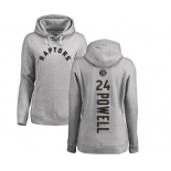 NBA Women's Nike Toronto Raptors #24 Norman Powell Ash Backer Pullover Hoodie