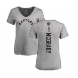 NBA Women's Nike Toronto Raptors #1 Tracy Mcgrady Ash Backer T-Shirt