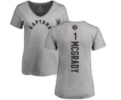 NBA Women's Nike Toronto Raptors #1 Tracy Mcgrady Ash Backer T-Shirt